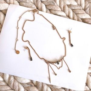 Allsaints necklace & earrings set